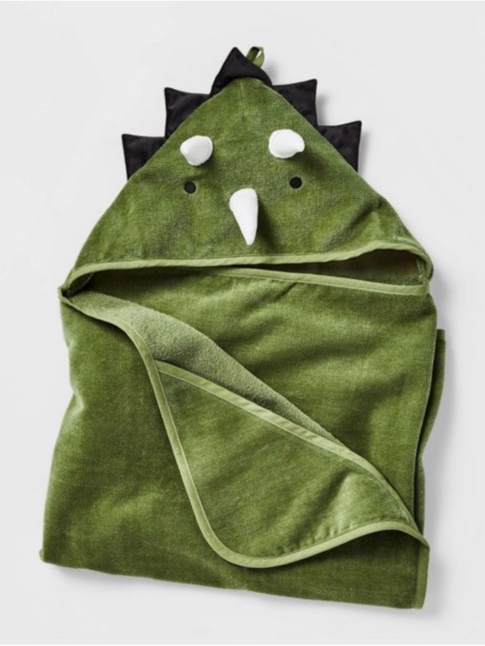 Pillowfort Dinosaur Kids Hooded Towel 25"x50" Cotton Velour NEW Lightweight